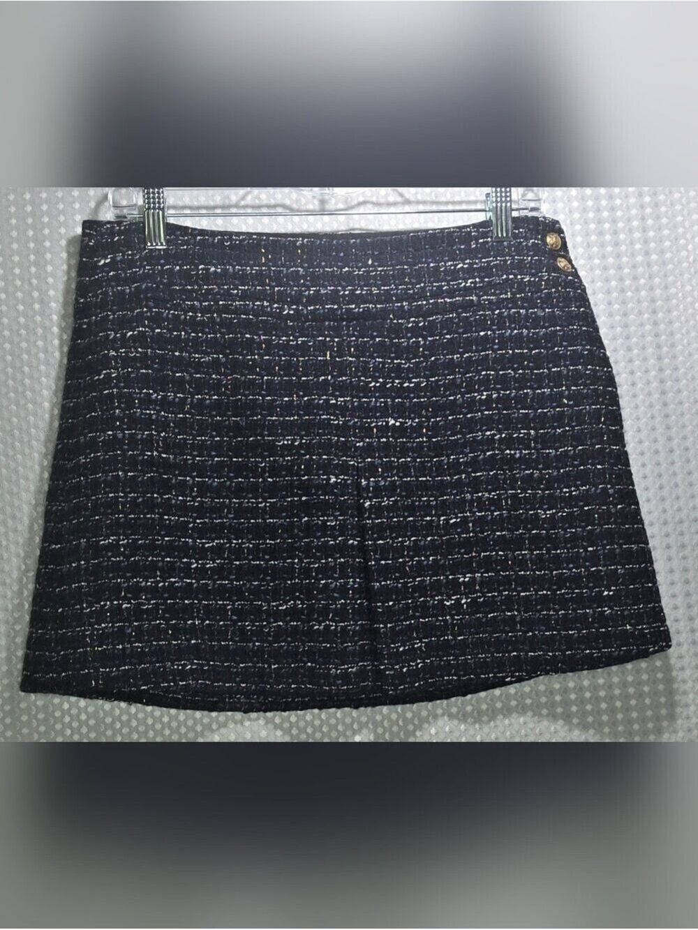 J.Crew Tessilgod Italian Tweed Mini Skirt 4 Navy Quiet Luxury - Picture 3 of 14